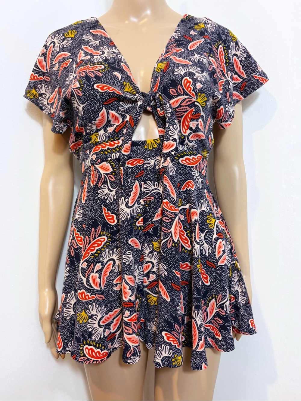 Aakaa Bohemian Tie Chest Romper